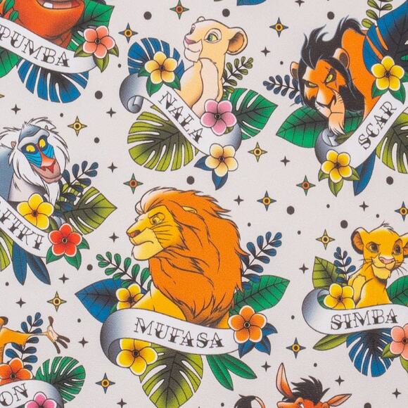 NWT Loungefly Lion King AOP Tattoo Floral Mini Backpack - Picture 5 of 8